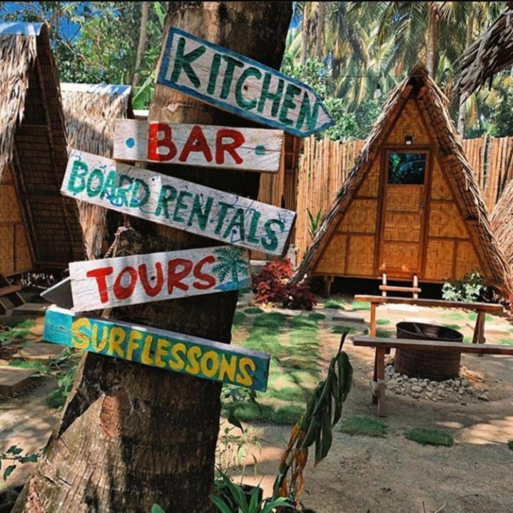 "Triangle Hut" Camp Fuego Siargao Hotel Catangnan Екстериор снимка